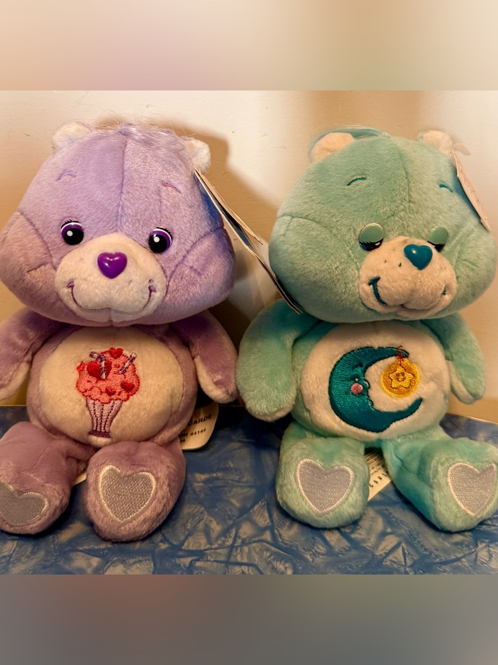 Care Bears Bedtime Bear & Share Bear 9” Carlton Cards Plush